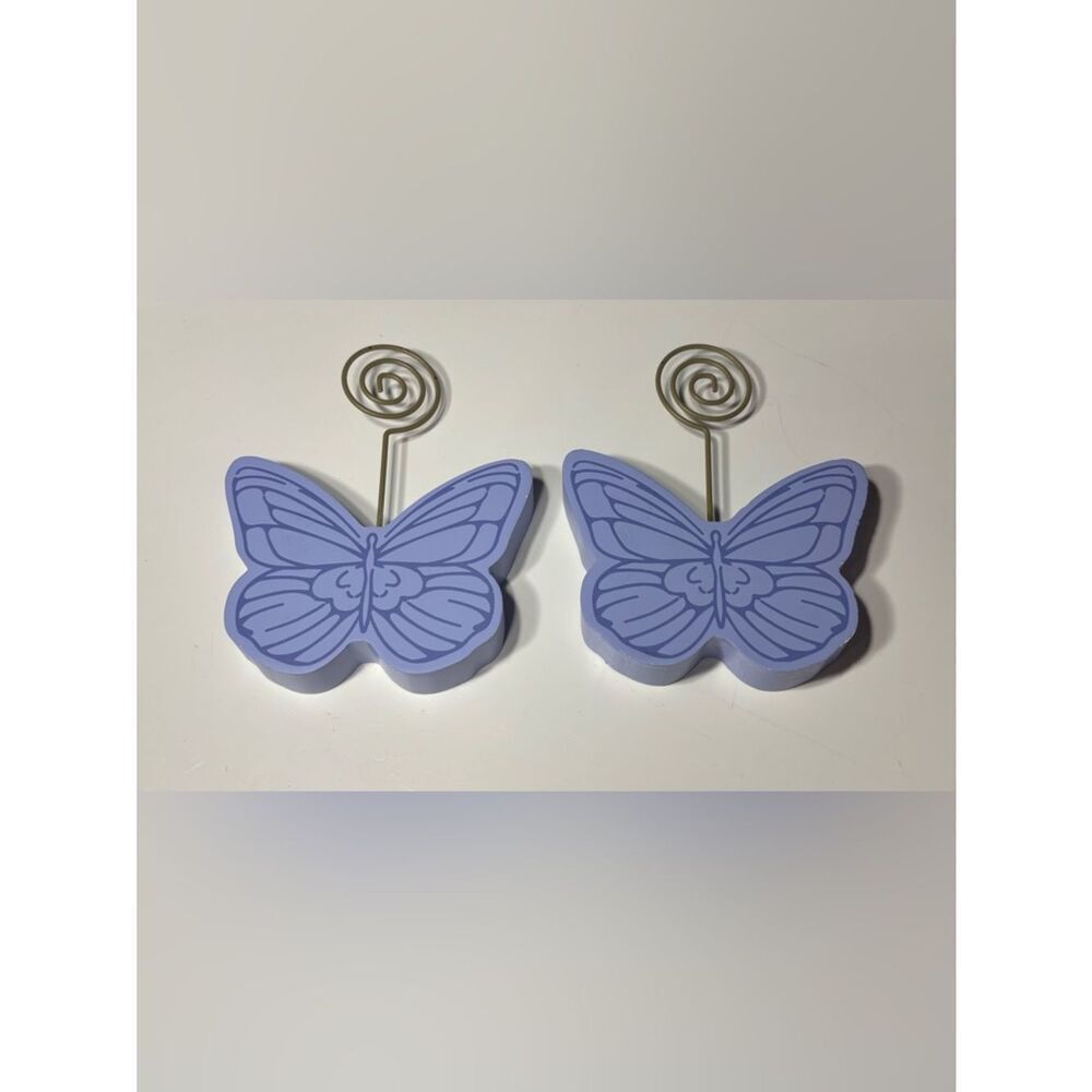 2 New Butterfly Photo Holder in Light Purple Dolly Parton -